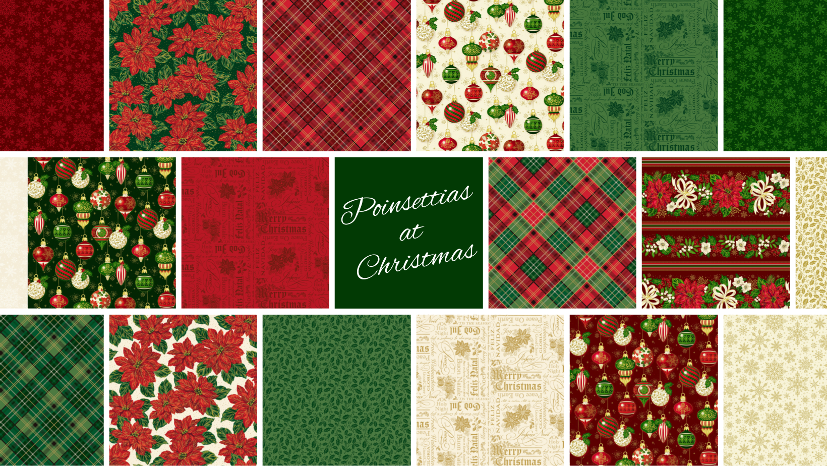 Riley Blake Poinsettias at Christmas Collection